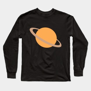 Planet Saturn Leans Right Long Sleeve T-Shirt